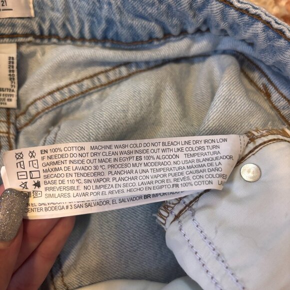 Forever 21 High Rise Distressed Drawstring Shorts Womens Size 28 - Picture 4 of 4